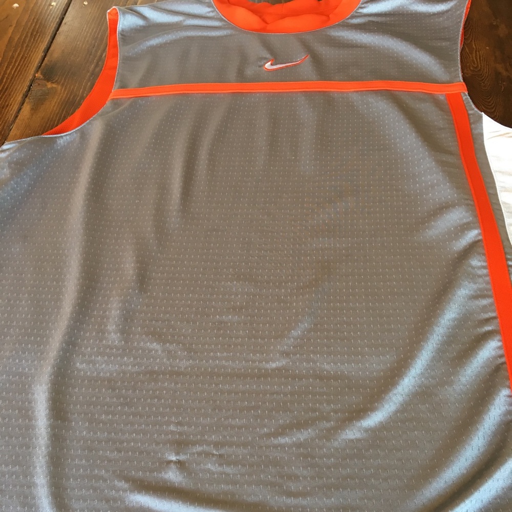 Men’s Gray and Orange Reversible Nike Jersey